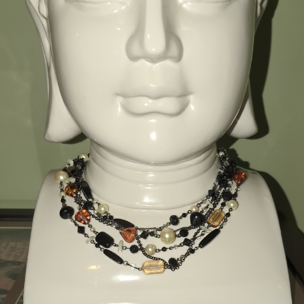 Lia Sophia Multi-Strand Beaded Necklace